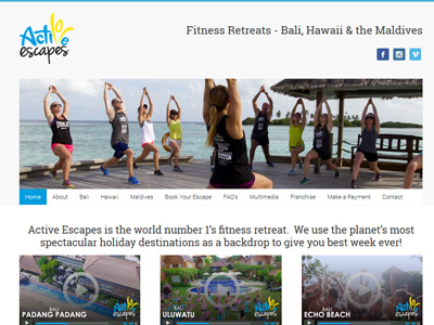 Active Escapes web design