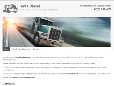Website Wordpress Design - Jevs Diesel