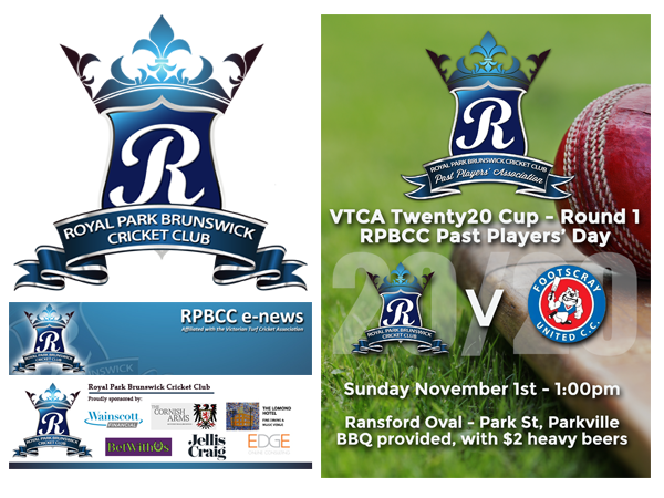 Creative Services Royal Park Brunswick Cricket Club logo